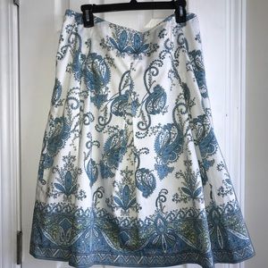 Talbots's Cotton A-Line Skirt